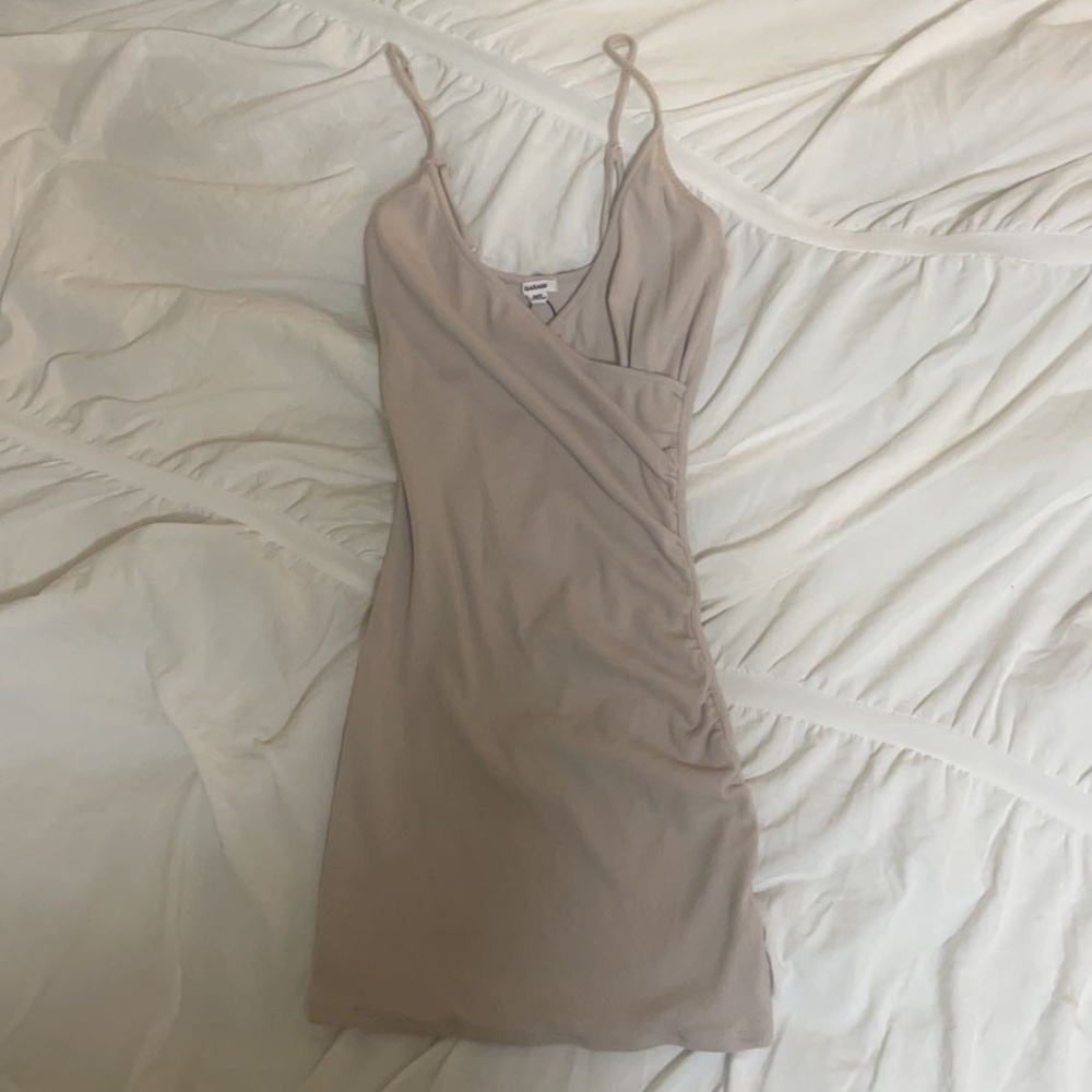 Garage bodycon wrap dress mini